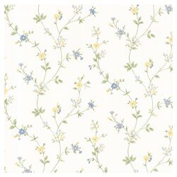 Dollhouse Deanna Trail Wallpaper in Light Blue