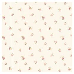 Dollhouse Debbie Rose Toss Wallpaper in Pink