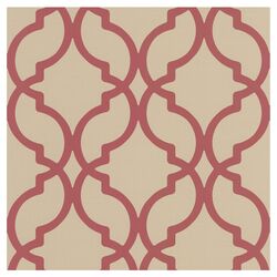 Decadence Harira Moroccan Trellis Wallpaper in Red