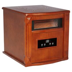 Gold 1,500 Watt Infrared Cabinet Portable Space Heater in Tuscan
