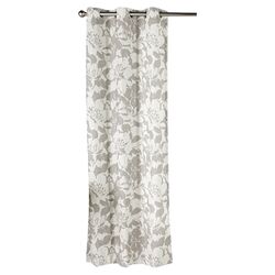 Peony Curtain Panel in Gray & Silver (Set of 2)