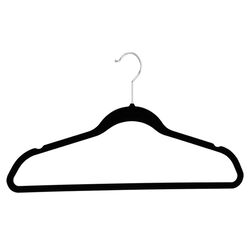 Velvet Shirt and Slack Hanger in Black (Set of 10)