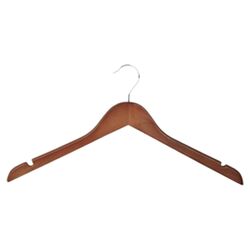 Wood Shirt Hanger in Warm Mahogany (Set of 6)