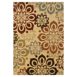 Pisani Beige & Rust Floral Rug