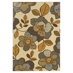 Aral Floral Ivory & Grey Rug