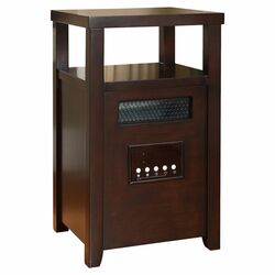 Table Top Infrared Cabinet Space Heater in Burnished Walnut