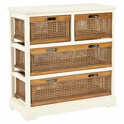 Willow 4 Drawer Chest in Cream & Amber
