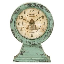 London Table Top Clock in Sky Blue