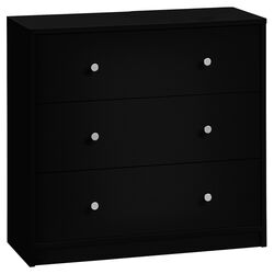 Portland 3 Drawer Chest in Black