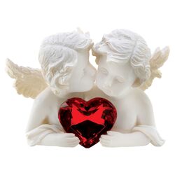 Angelic Love Figurine in White & Red