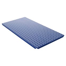 Powder Coated Metal Pegboard Panel with Flange in Blue (Set of 2)