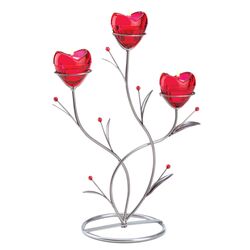 Eternal Love Candle Holder in Ruby