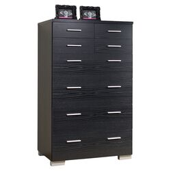 Vancouver Bedroom 8 Drawer Chest in Black