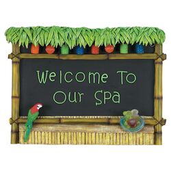 Welcome To Our Spa Tiki Bar Sign
