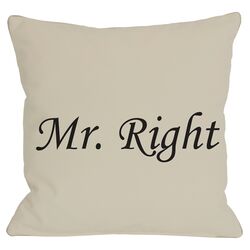 Mr. Right Pillow in Oatmeal