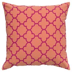 Geometric Pillow in Orange
