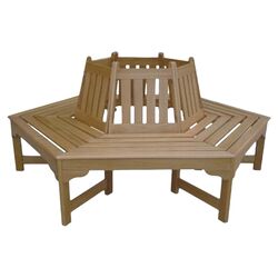 Sequoia Wood Tree Bench in Brown