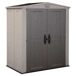 Factor 6' x 3' Resin Shed in Taupe