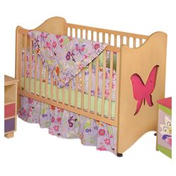 Magic Garden Butterfly 2-in-1 Convertible Crib in Natural