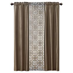 Kennedy 3 Piece Curtain Panel Set in Neutral
