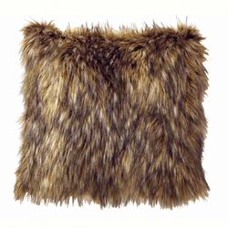 Coyote Fur Pillow in Brown