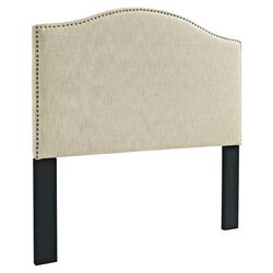 Upholstered Panel Headboard in Cream