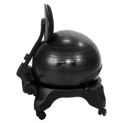 Adjustable Back Exercise Ball Chair in Black