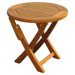 Balau Folding Patio Bistro Table in Natural