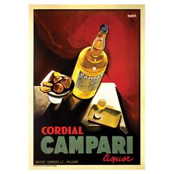 Cordial Campari Liquor Canvas Art