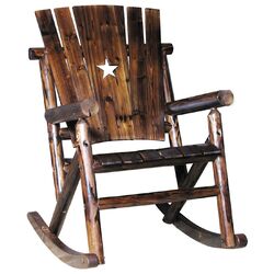 Rustic Star Rocking Chair in Charred Natural