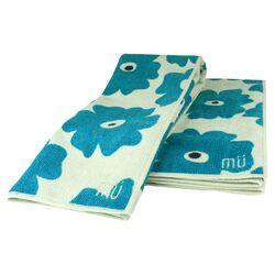 MUmodern 3 Piece Towel & Cloth Set in Blue Poppy