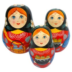 6 Piece Russian Dolls Measuring Cup Set in Blooms