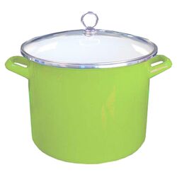 Calypso Basics 8 Qt Stock Pot with Lid in Lime