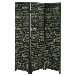 Armstrong 3 Panel Room Divider in Green