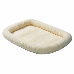 Quiet Time Fleece Dog Mat in Cream