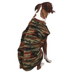 Printed Fleece Dog Vest with Rip Stop in Camo