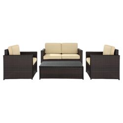 Palm Harbor 4 Piece Seating Group in Brown & Khaki