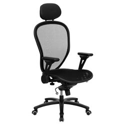 Managerial High-Back Mesh Chair in Black