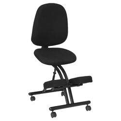 Mobile Ergonomic Kneeling Posture Chair in Black