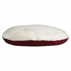 Quiet Time Extra Stuffed Dog Pillow in Burgundy