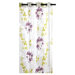 Dreamscape Opaque Curtain Panel in Ivory & Eggplant (Set of 2)