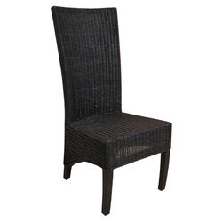 Charlotte Wicker Chair in Black (Set of 2)