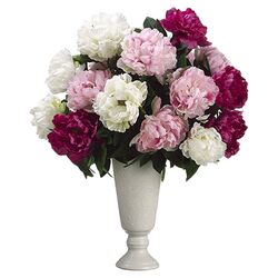 Peony Floral Arrangement in Pink & White