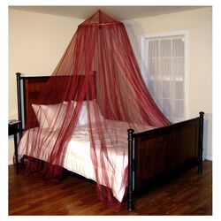 Oasis Bed Canopy Net in Burgundy