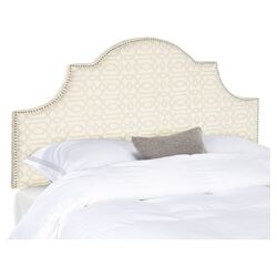 Hallmar Arched Upholstered Headboard in Wheat & Pale Blue