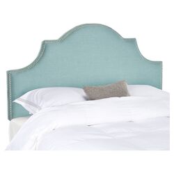 Hallmar Arched Upholstered Headboard in Sky Blue