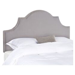 Hallmar Arched Upholstered Headboard in Arctic Grey