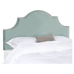 Hallmar Arched Upholstered Headboard in Wedgwood Blue