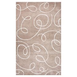 Baroque Beige & Brown Abstract 2' x 4' Rug
