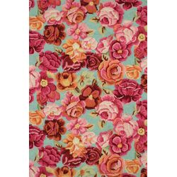 Hooked Bed of Roses Rug